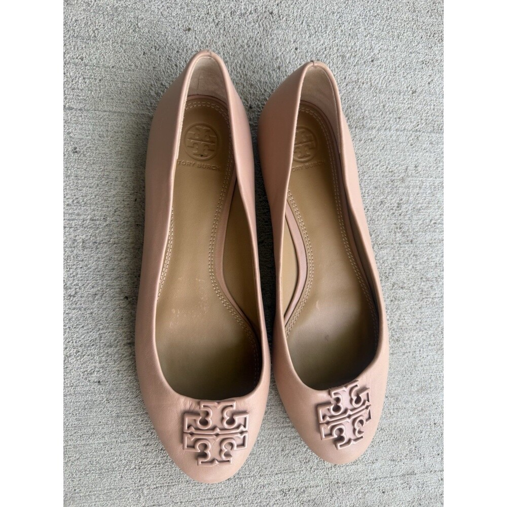 Tory Burch Melinda Nude Powder Coated Flats  Size 8M